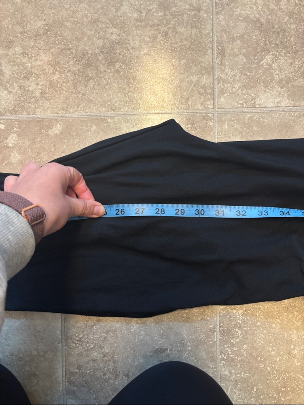 Bobbie Brooks Black Knit Pants with Fold-Over Waistband - Picture 5 of 5